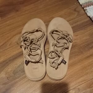 Teva Beige Lace-Up Sandals